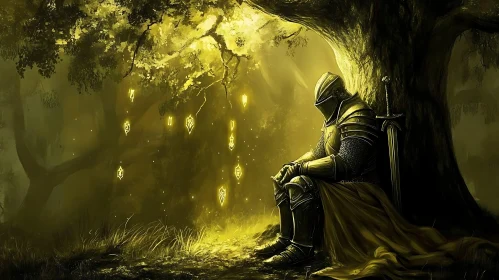 Knight Resting Under a Tree