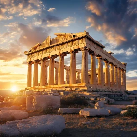 Golden Hour at the Parthenon Acropolis