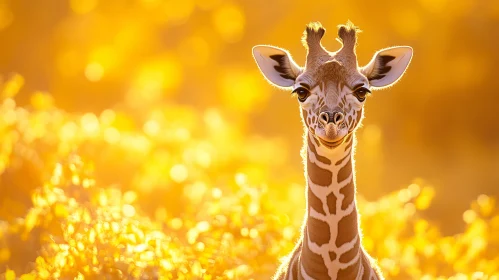 Radiant Giraffe at Sunset