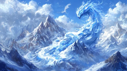 Frozen Dragon Mountain Scene