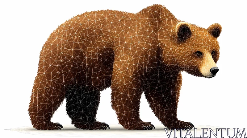 Contemporary Geometric Bear AI Image