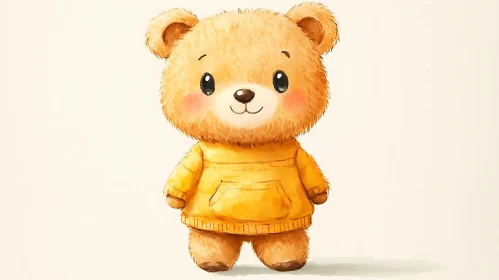 Adorable Plush Teddy Bear Art