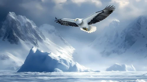 Majestic Eagle in Frozen Wilderness