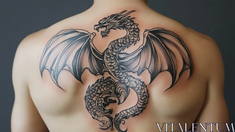 Dragon Tattoo Art on Human Body AI Image