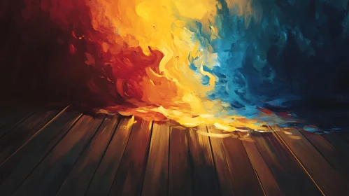 Fire and Water Fusion Painting