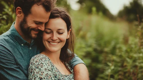 Romantic Couple Portrait in Natural Setting