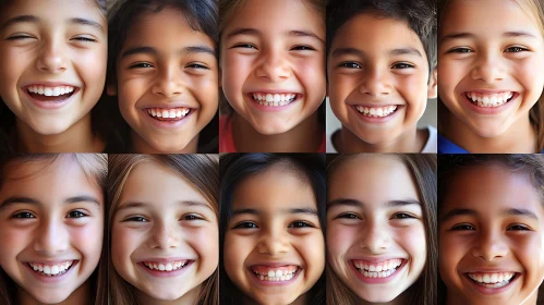 Children's Smiles Collage