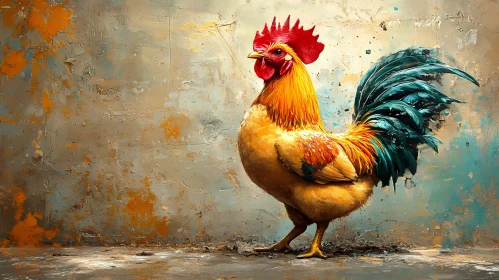 Colorful Rooster Artwork