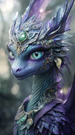 Enchanting Dragon with Blue Eyes