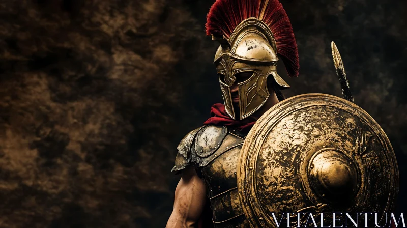 Spartan Warrior with Shield AI Image