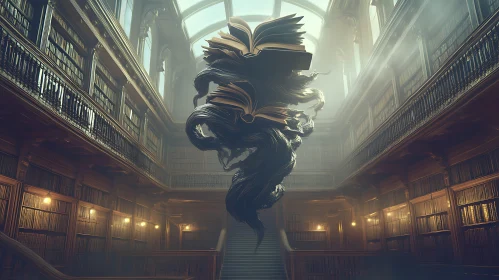 Mystical Books in Grand Library