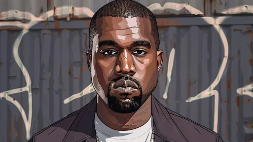 Urban Art: Kanye West Portrait Illustration