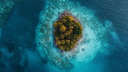 Tropical Island Oasis from Above