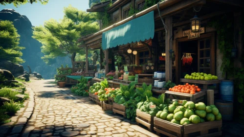 Vibrant Street Scene: A Journey through Nature's Bounty