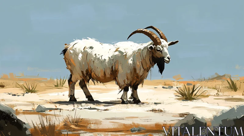 Desert-Adapted Goat AI Image