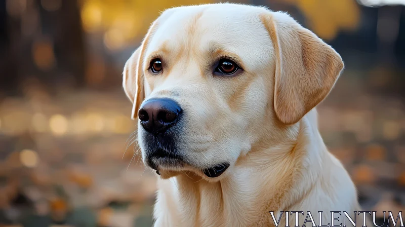 Labrador Portrait in Fall AI Image