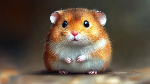 Adorable Hamster on a Smooth Surface