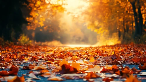 Fall Foliage on Country Road