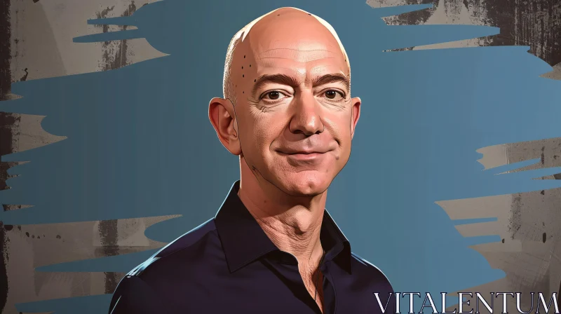 Stylized Digital Portrait of Jeff Bezos AI Image