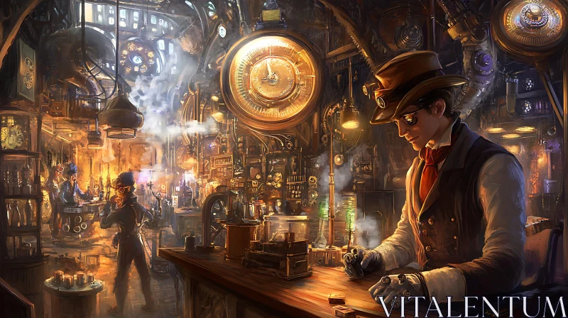 AI ART Clockwork Inventors in a Steampunk Era