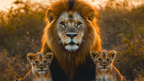 King of the Jungle and Cubs