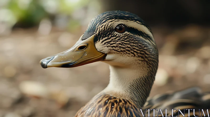 Detailed Duck Head Portrait AI Image