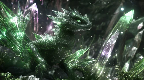 Crystal Dragon in a Mystical Setting