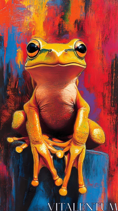 AI ART Colorful Artistic Frog Illustration