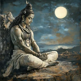 Serene Shiva: A Meditative Night