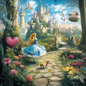 Whimsical Castle Path Art