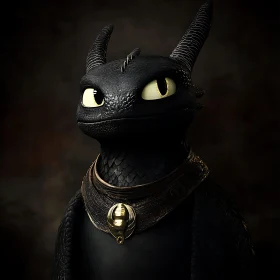 Stylized Dragon with Collar