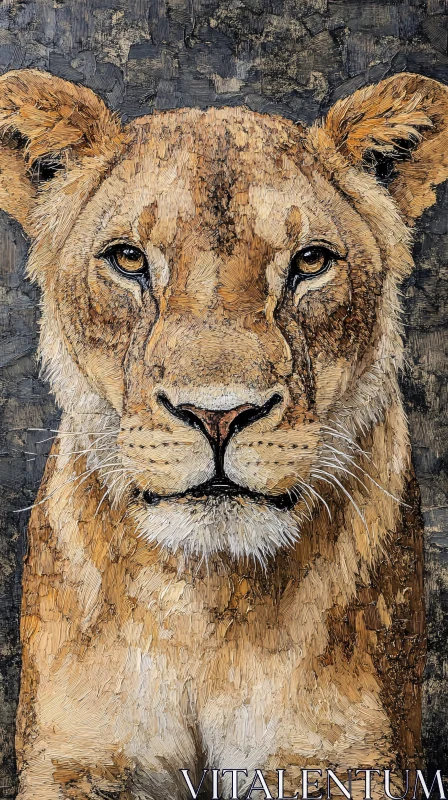 AI ART Regal Lion Canvas