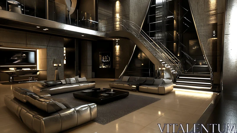 AI ART Sophisticated Modern Interior Design