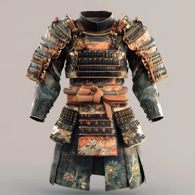 Detailed Samurai Armor with Floral Patterns