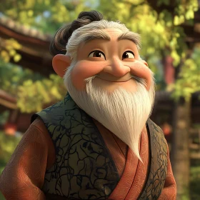 Wise Elder Smiling Portrait