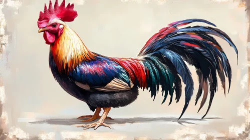 Majestic Rooster Illustration