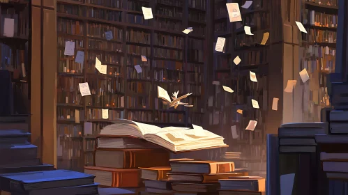 Whimsical Library of Floating Knowledge