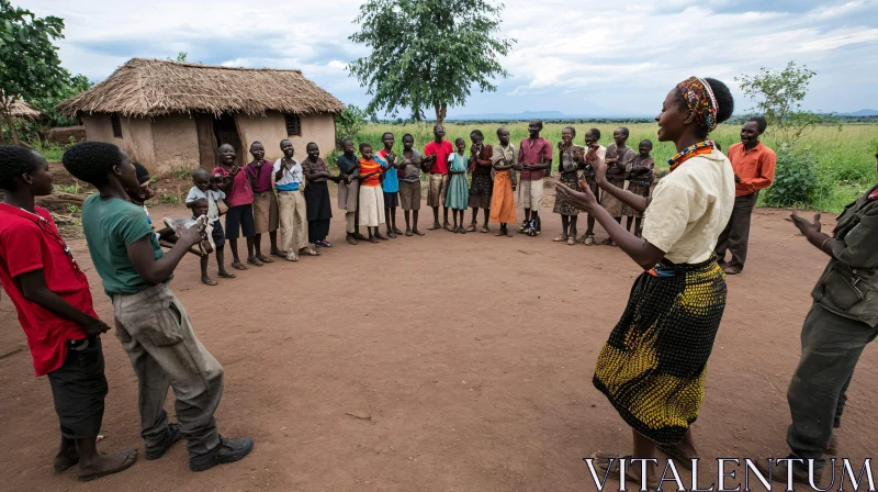 AI ART Community Circle in Rural Village