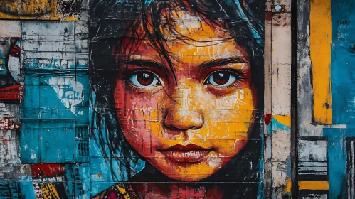 Urban Girl Face Wall Art