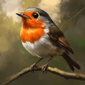 Artistic Robin on Branch