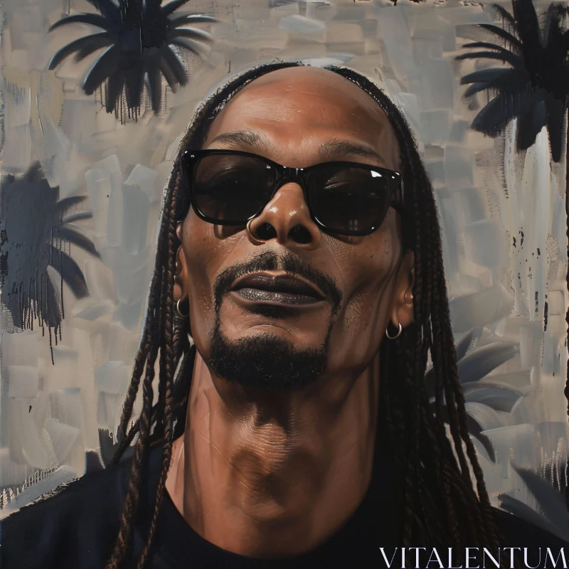 AI ART Confident Snoop Dogg with Sunglasses