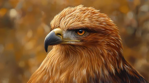Golden-Brown Eagle Close-Up