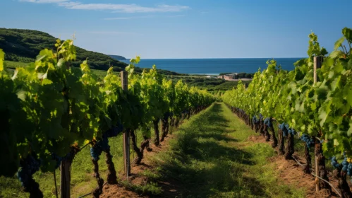 Lively Coastal Landscapes: Vineyards Near the Sea