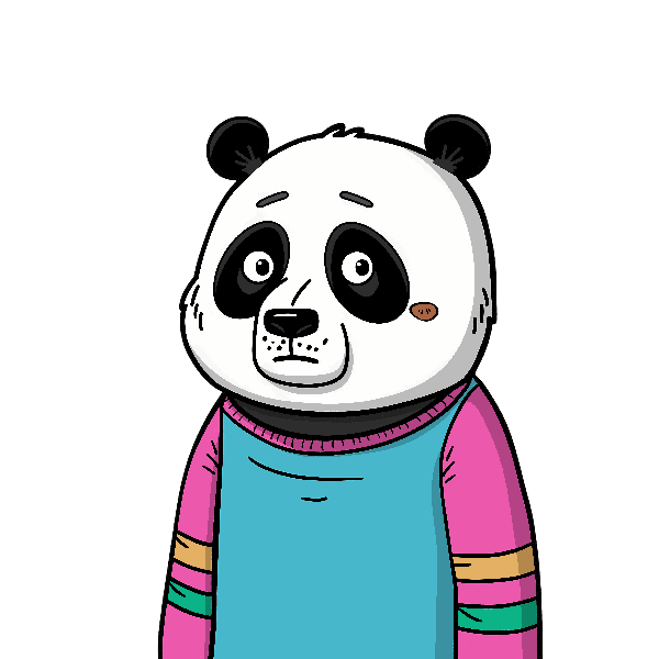 Cute Cartoon Panda Illustration for T-Shirts POD Design