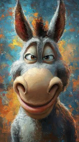 Whimsical Donkey Painting