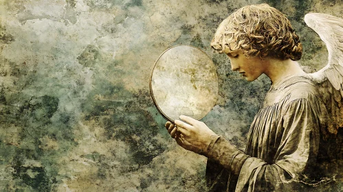 Angel with Mirror Art