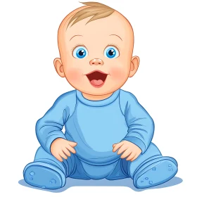 Happy Baby Cartoon Image