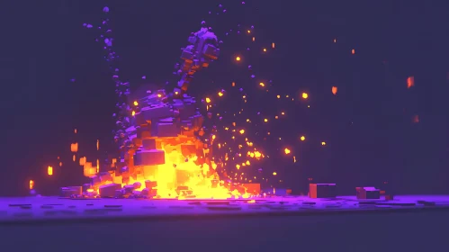 Fiery Geometric Burst in Dark Setting