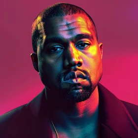 Kanye West Colorful Portrait