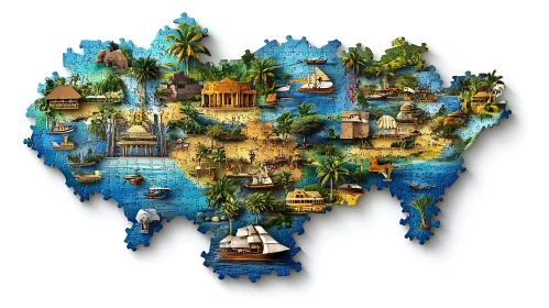 Island Paradise Jigsaw Puzzle Art